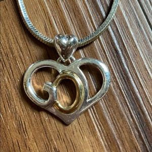 18” God heart necklace NIB